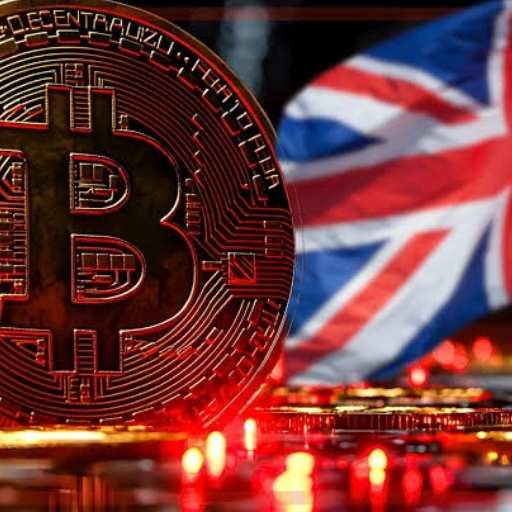 Bitcoin coin against a Union Jack, illustrating Bitcoin casinos for UK players